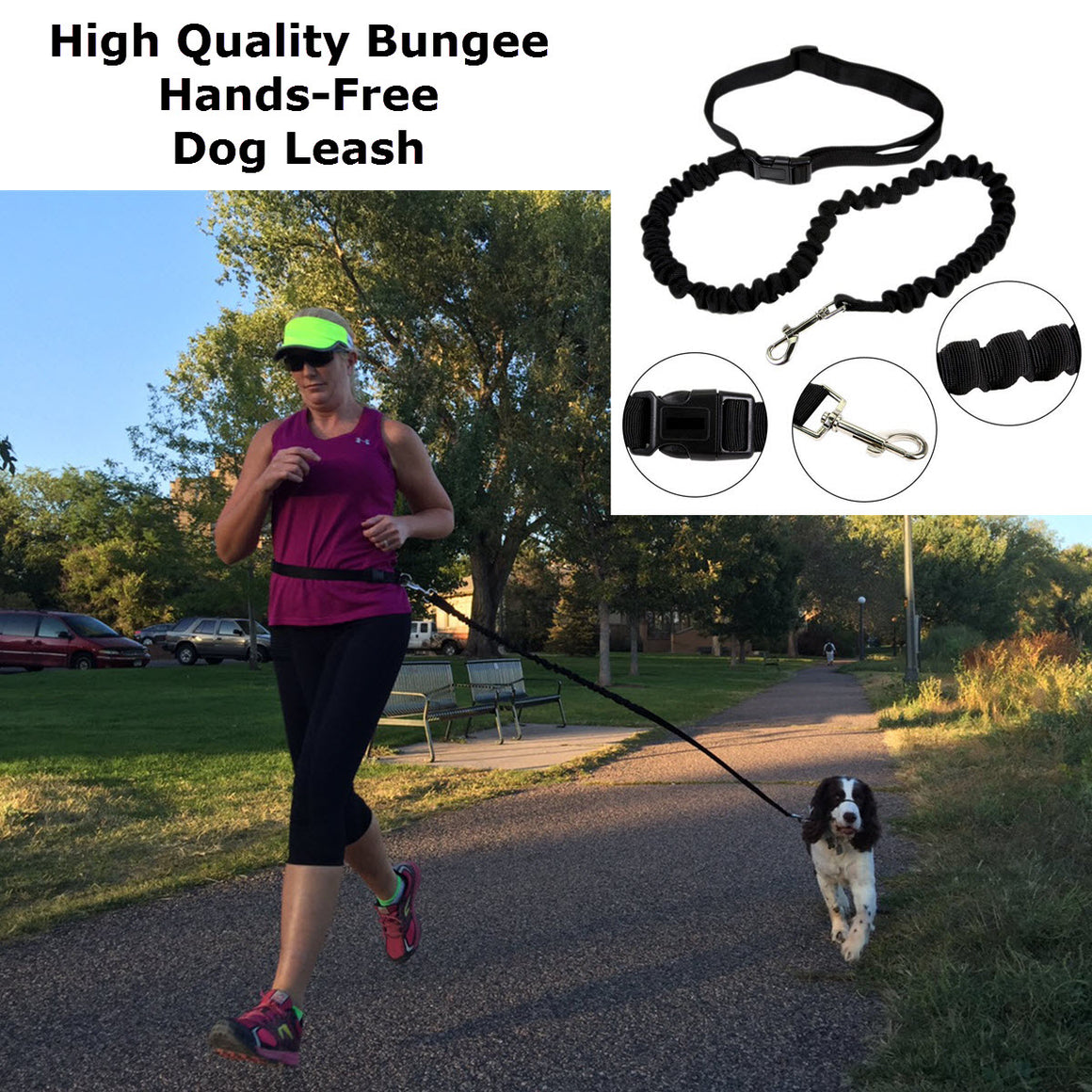 High Quality Hands Free Bungee Dog Leash