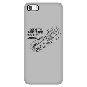 Running Adds Days To My Life Phone Case (Grey)